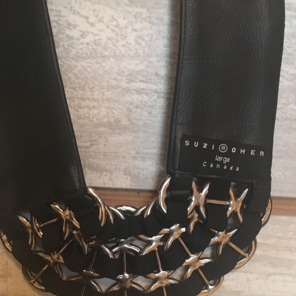 Designer Suzi Roher Genuine Leather Quilted Belt main image 6